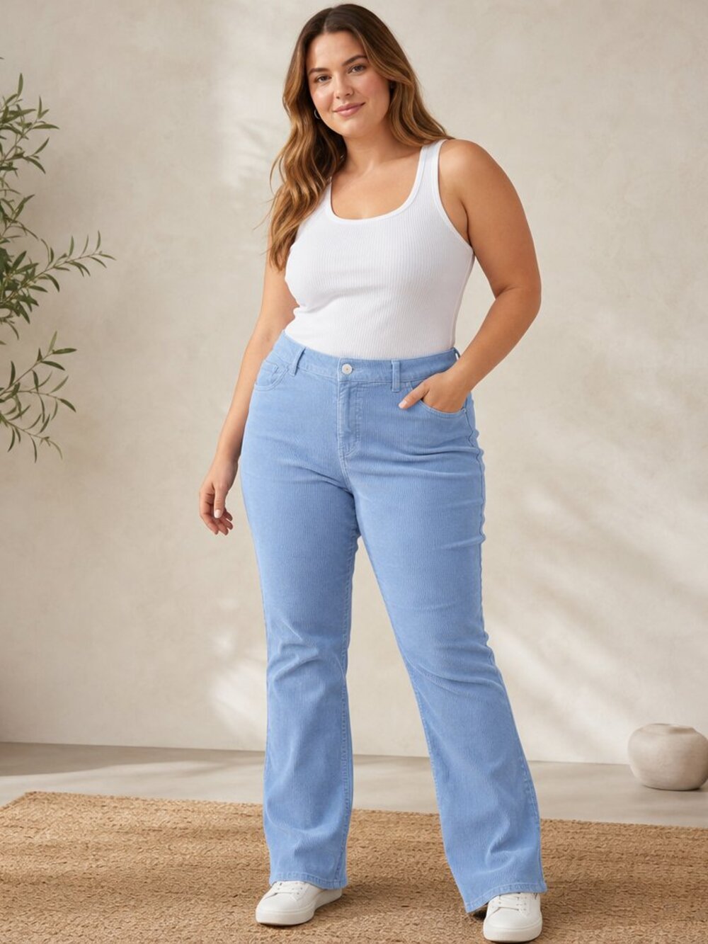 Divided Pale Blue Corduroy Flare Jeans – Size 12